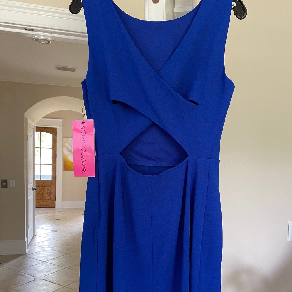 Sapphire blue Betsey Johnson cocktail dress - Picture 3 of 3